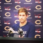Bears QB Jay Cutler addresses the media on Thursday November 13, 2014. Photo by SRN Broadcasting