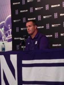 Pat Fitzgerald at Northwestern Media Day