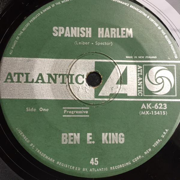 Song Of The Day – The Jukebox Series #5 – Ben E. King  – “Spanish Harlem” b/w “Don’t Play That Song (You Lied)”  – Atlantic Oldies 45 OS-13068  (I1/J1)