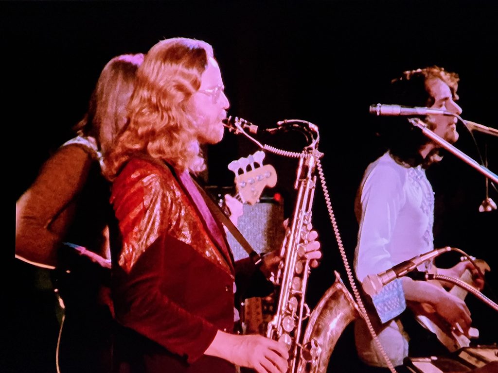 John Helliwell of Supertramp with bandmates, 1975