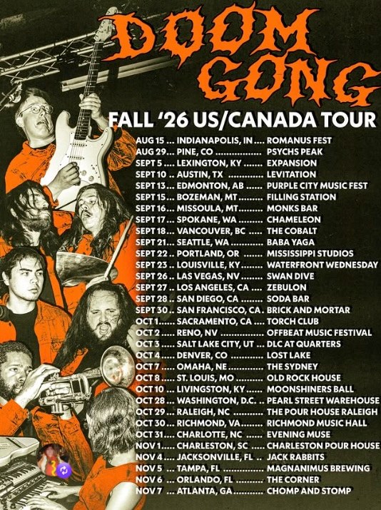 DOOM GONG Fall '26 US/Canada Tour poster