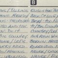 A handwritten cassette J-card from an early 1980s mixtape
