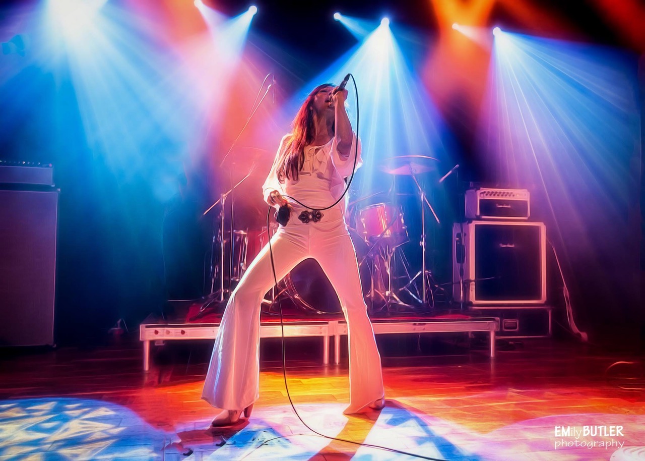 Zepparella vocalist Anna Kristina performing